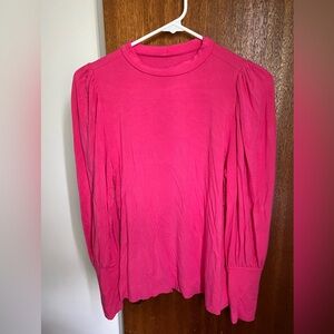 LOFT outlet pink mock turtle neck long sleeve shirt